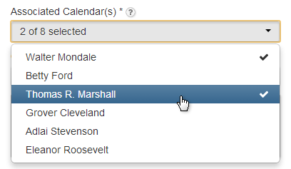 Associating Calendars with Locations