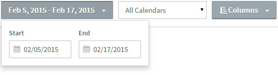 Business Reporting UI: select report date range